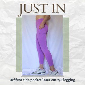 Athleta side pocket laser cut 7/8 legging